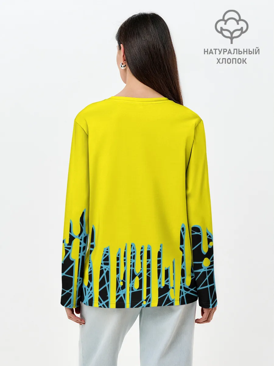 Лонгслив женский. Хлопок / CYBERPUNK 2077