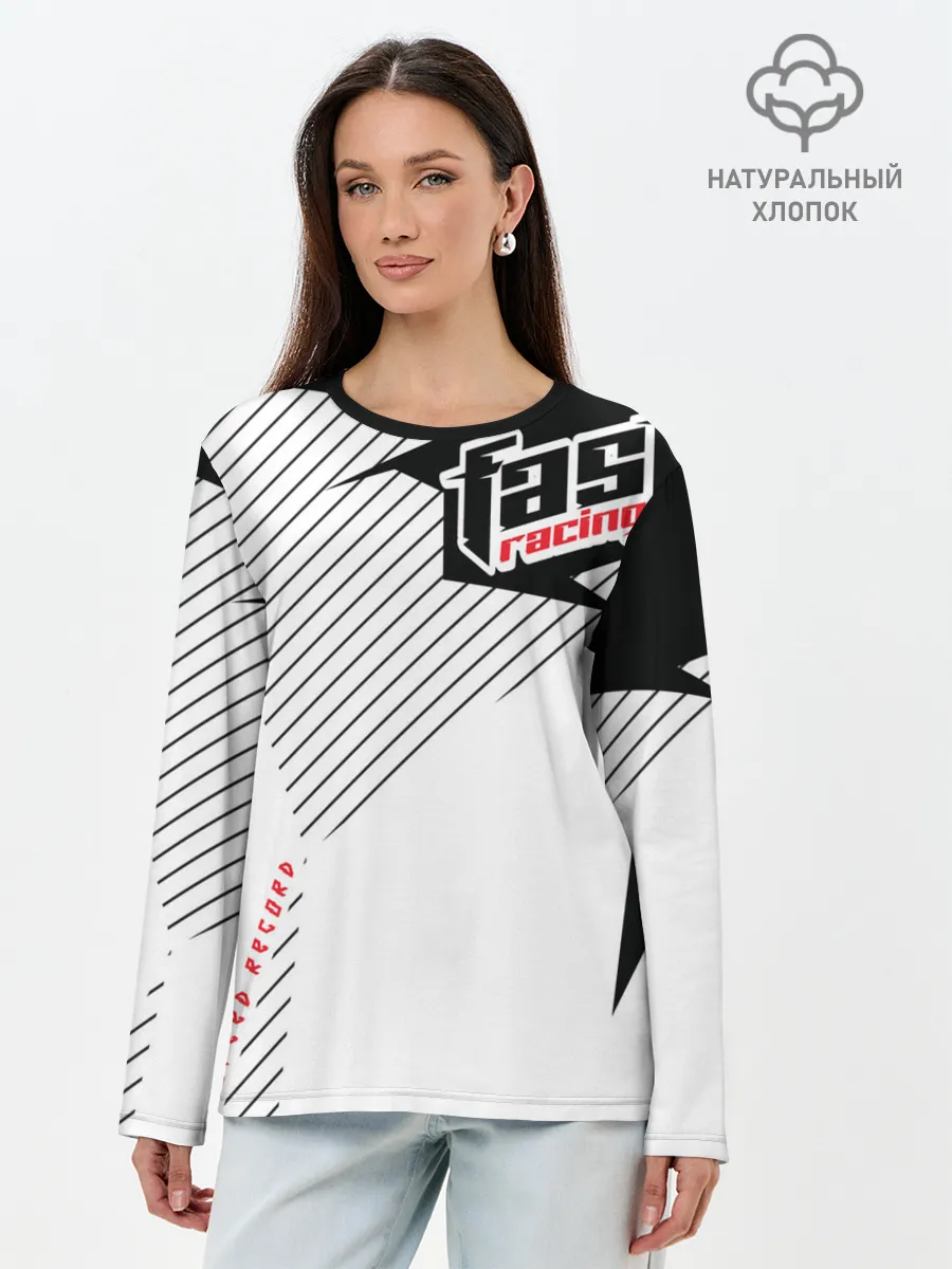 Лонгслив женский. Хлопок / Форма для мотокросса FOX