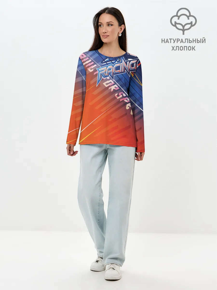 Лонгслив женский. Хлопок / Форма для мотокросса FOX