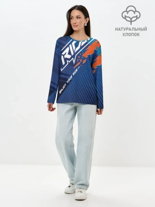 Лонгслив женский. Хлопок / Форма для мотокросса FOX