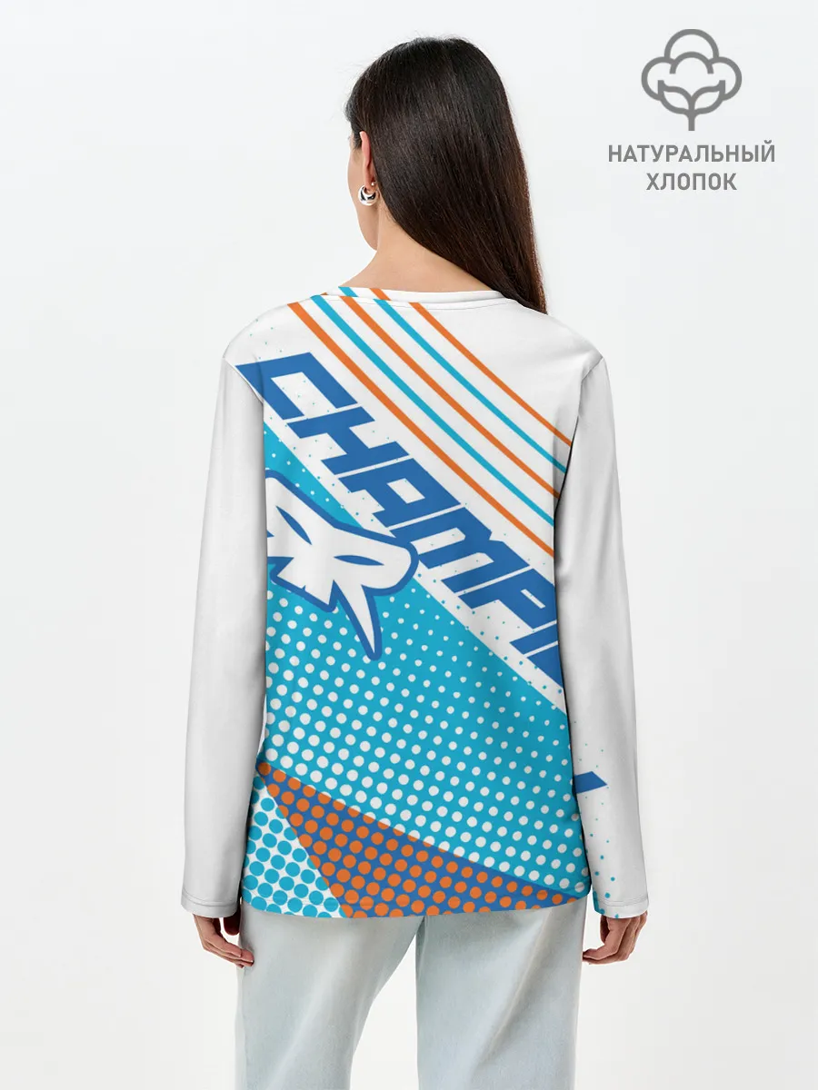 Лонгслив женский. Хлопок / Форма для мотокросса FOX