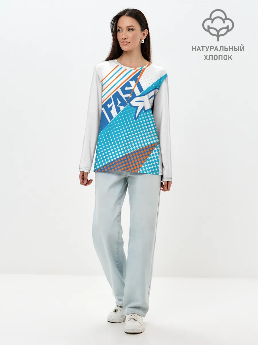 Лонгслив женский. Хлопок / Форма для мотокросса FOX