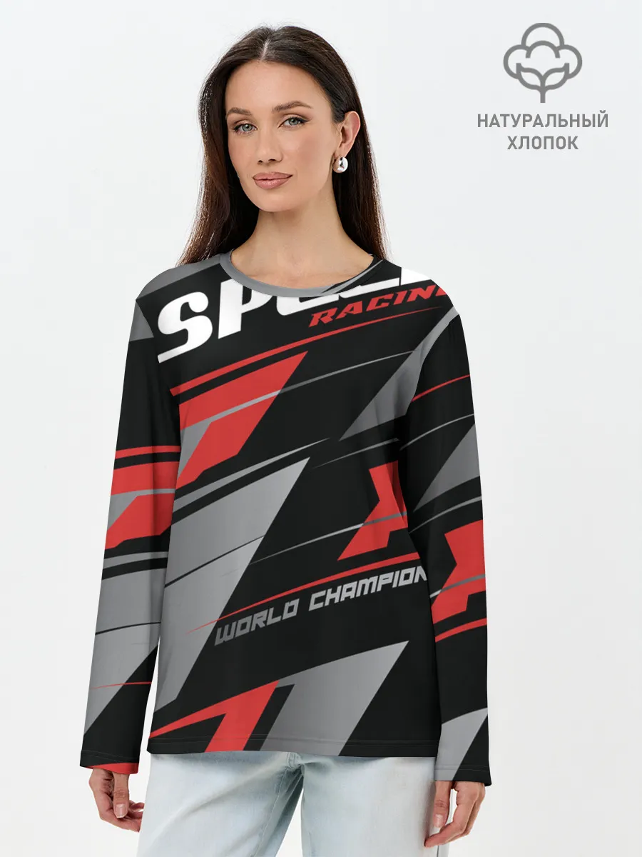 Лонгслив женский. Хлопок / Форма для мотокросса FOX
