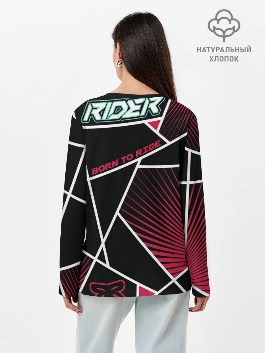 Лонгслив женский. Хлопок / Форма для мотокросса FOX
