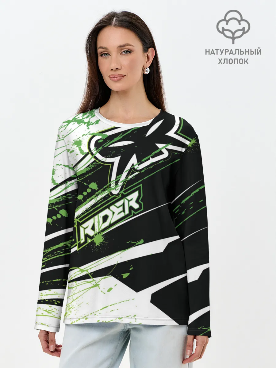 Лонгслив женский. Хлопок / Форма для мотокросса FOX