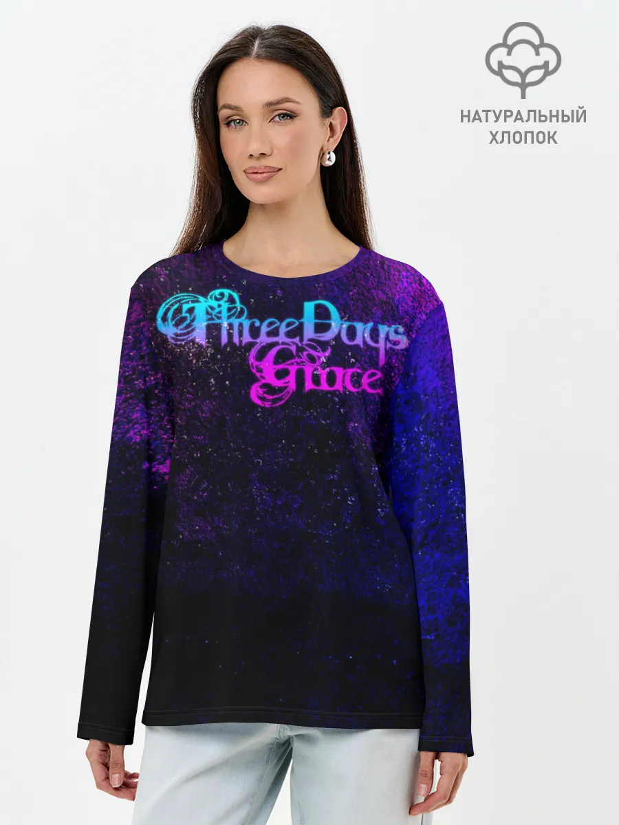 Лонгслив женский. Хлопок / Three Days Grace