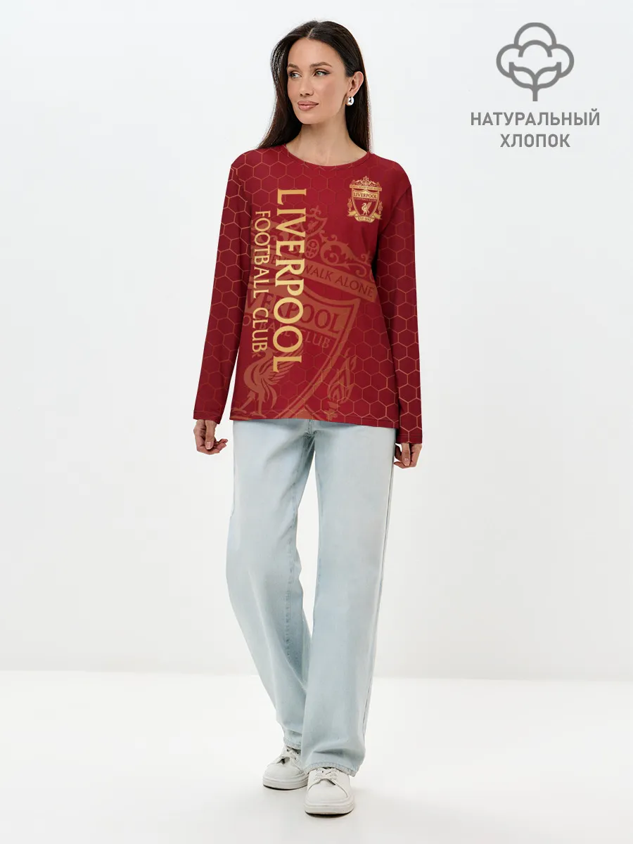 Лонгслив женский. Хлопок / Ливерпуль
