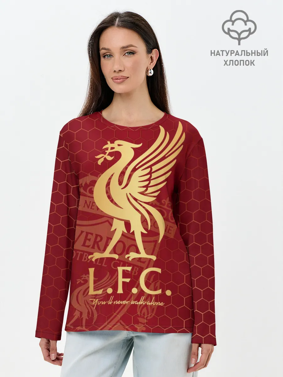 Лонгслив женский. Хлопок / Ливерпуль