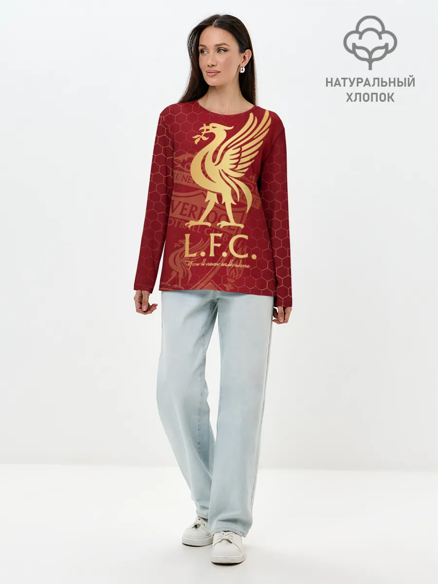 Лонгслив женский. Хлопок / Ливерпуль
