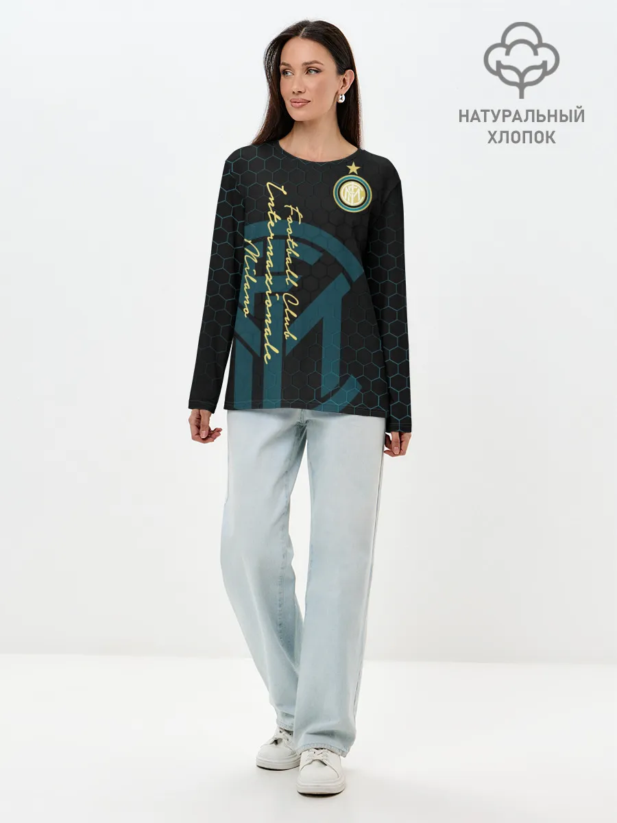 Лонгслив женский. Хлопок / Интер