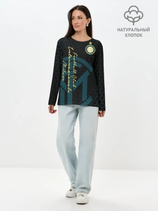 Лонгслив женский. Хлопок / Интер