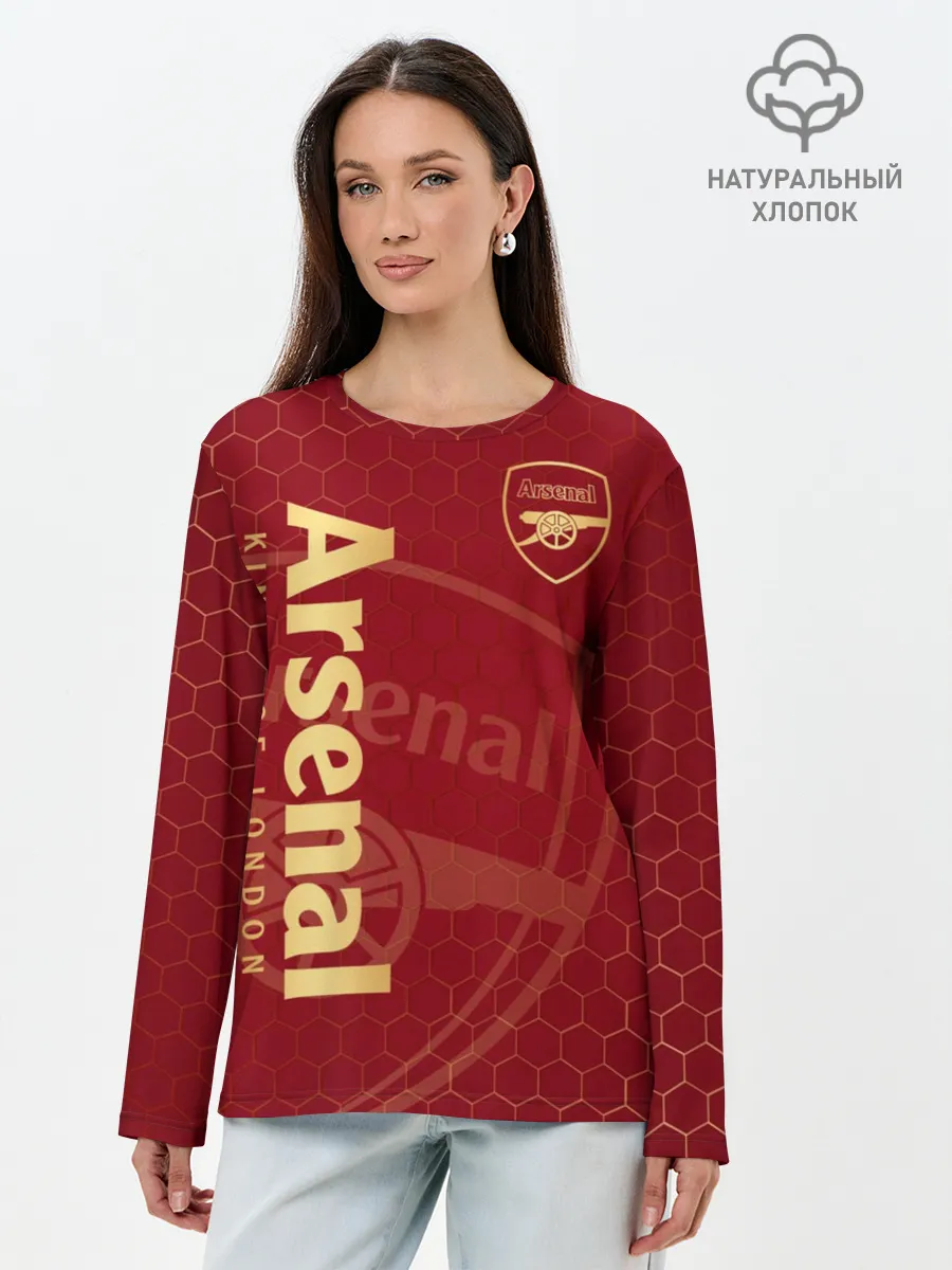 Лонгслив женский. Хлопок / Арсенал