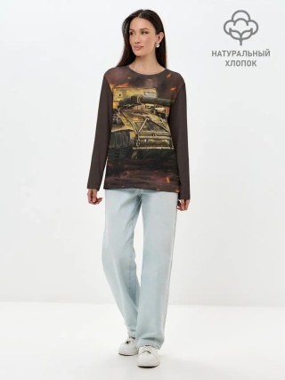 Лонгслив женский. Хлопок / ТАНК