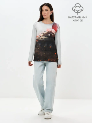 Лонгслив женский. Хлопок / ТАНК СССР