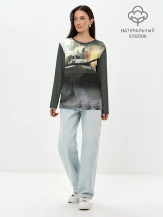 Лонгслив женский. Хлопок / ТАНК