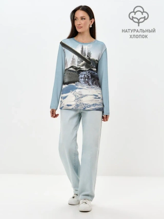 Лонгслив женский. Хлопок / ТАНК WINTER