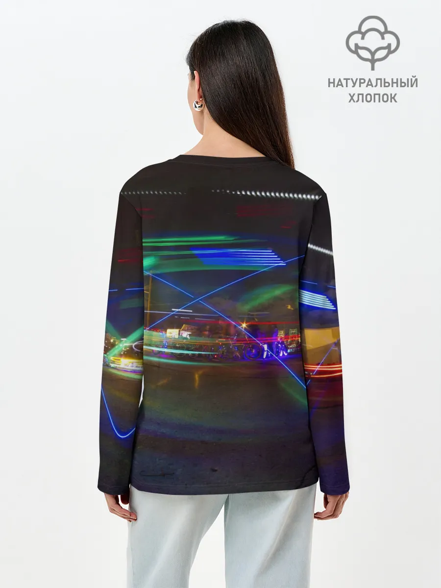 Лонгслив женский. Хлопок / Neon