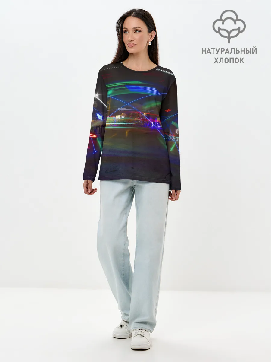 Лонгслив женский. Хлопок / Neon