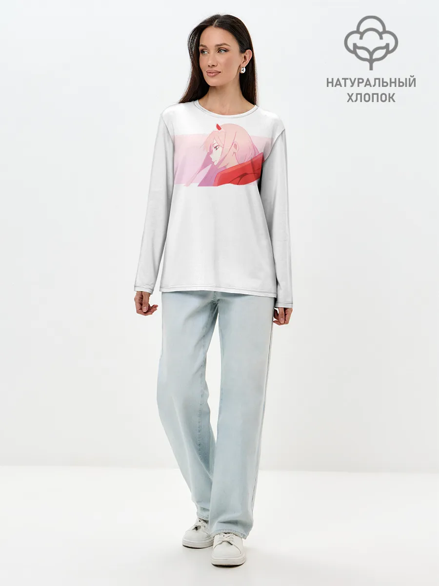 Лонгслив женский. Хлопок / Ноль два профиль