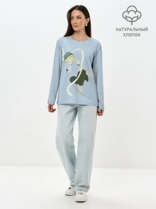 Лонгслив женский. Хлопок / Yukine