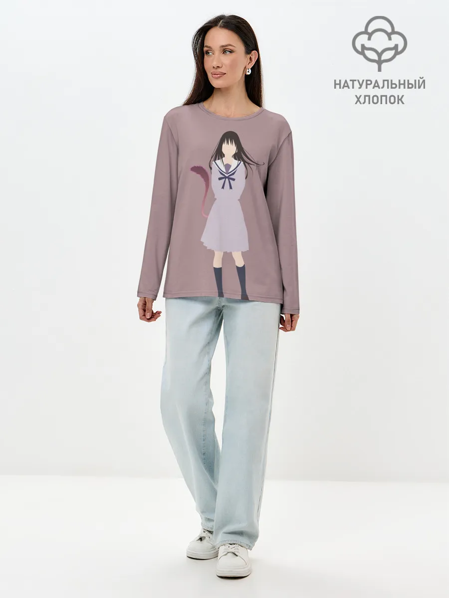 Лонгслив женский. Хлопок / Hiyori Iki