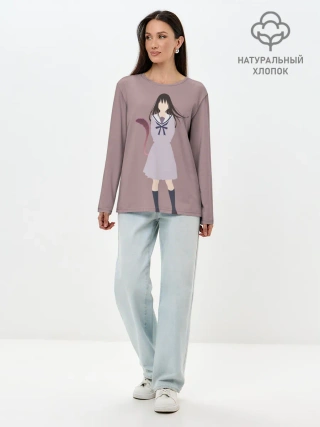 Лонгслив женский. Хлопок / Hiyori Iki