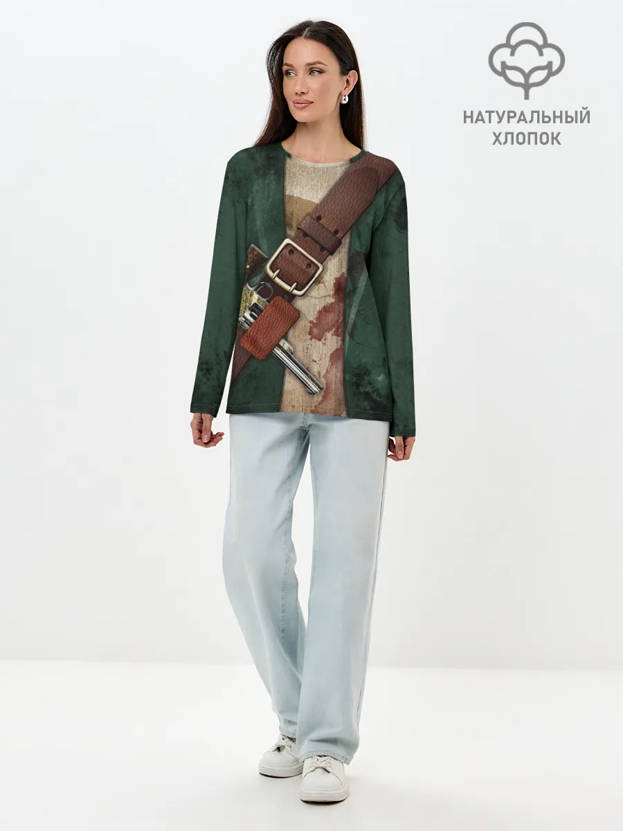 Лонгслив женский. Хлопок / Пират