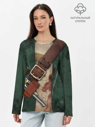 Лонгслив женский. Хлопок / Пират