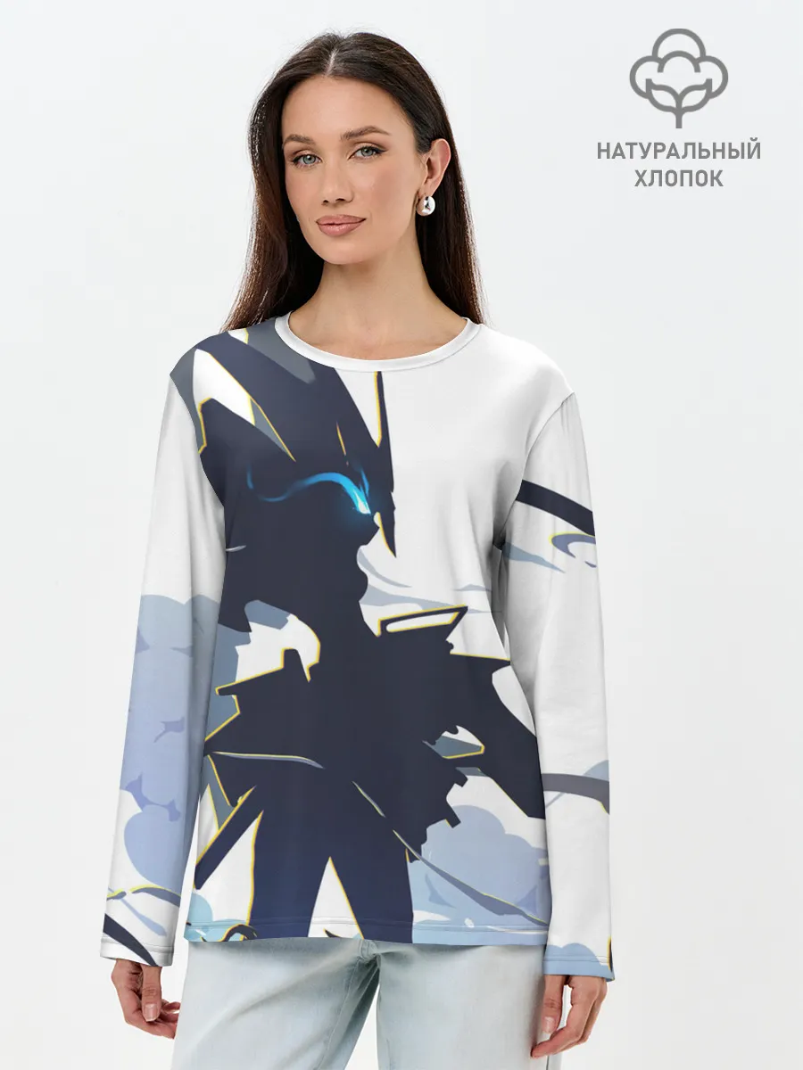 Лонгслив женский. Хлопок / Darling абстрация