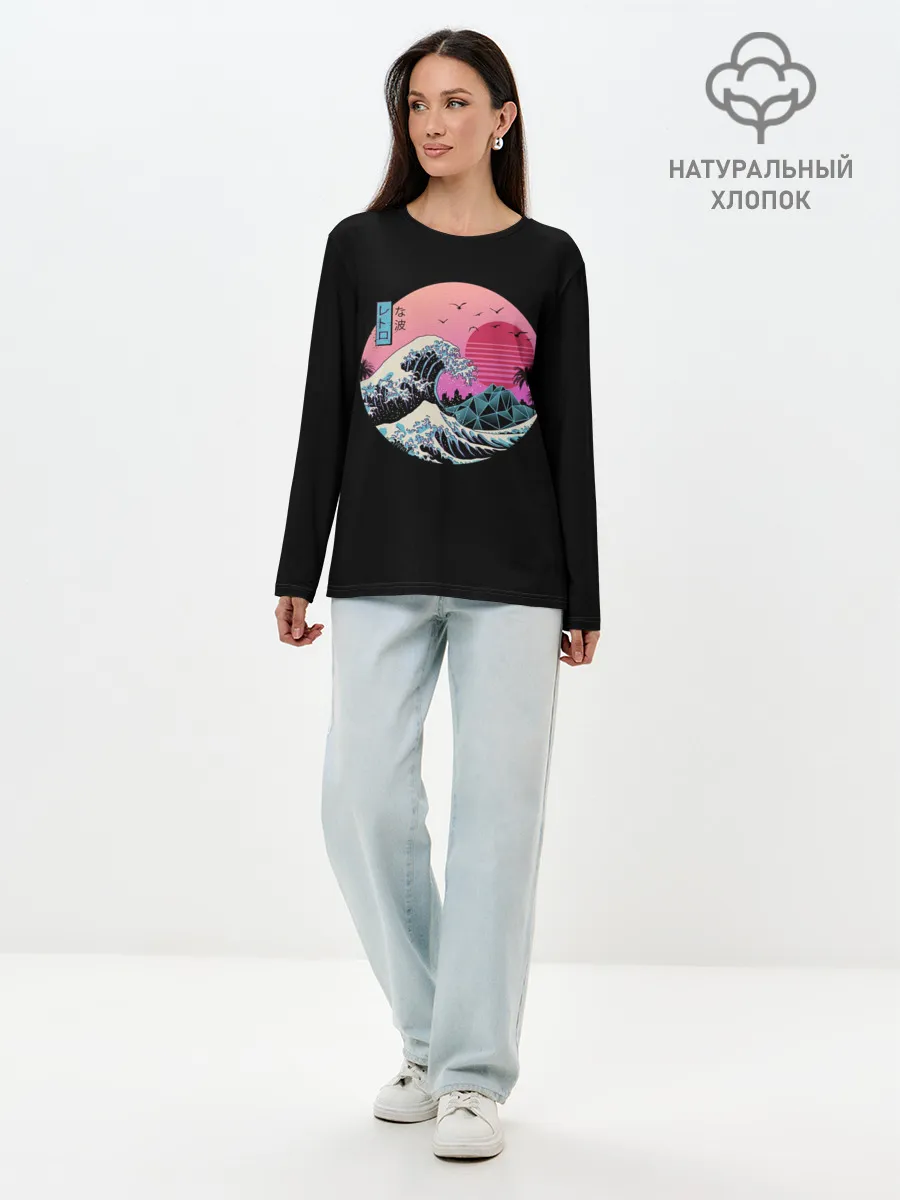 Лонгслив женский. Хлопок / Великая Ретро Волна