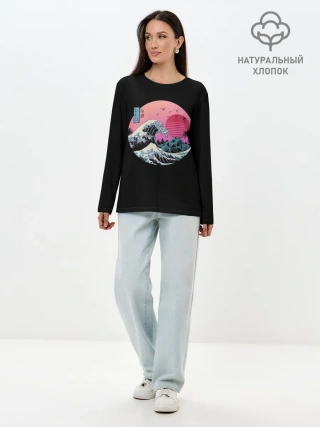 Лонгслив женский. Хлопок / Великая Ретро Волна