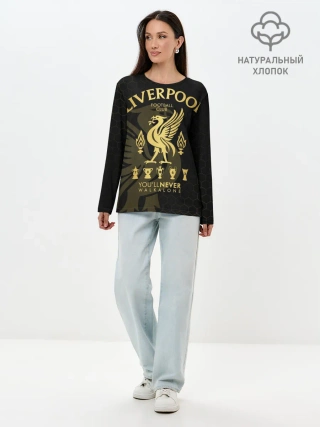 Лонгслив женский. Хлопок / Ливерпуль