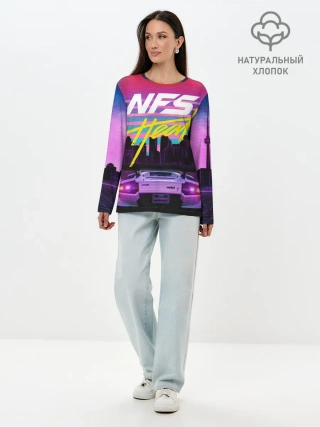 Лонгслив женский. Хлопок / Need For Speed Heat