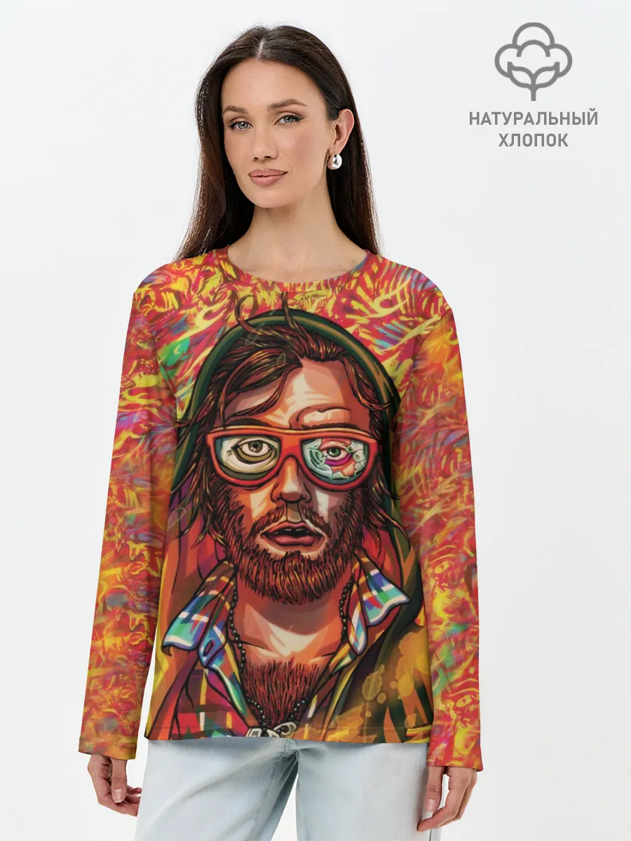 Лонгслив женский. Хлопок / Hotline Miami 2: Wrong Number