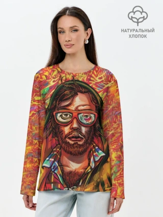 Лонгслив женский. Хлопок / Hotline Miami 2: Wrong Number