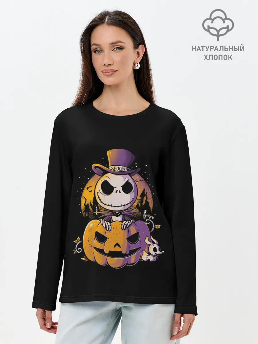 Лонгслив женский. Хлопок / The Nightmare Before Christmas