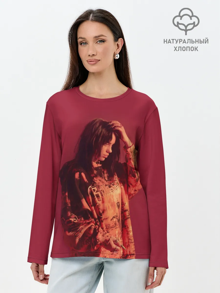 Лонгслив женский. Хлопок / BILLIE EILISH