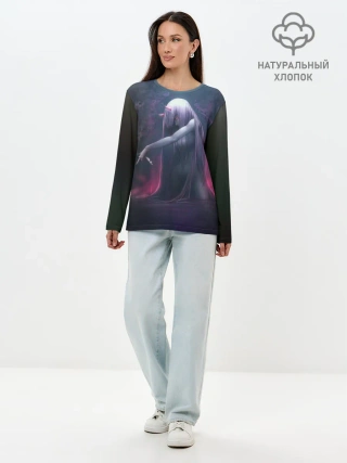Лонгслив женский. Хлопок / ноль два облик