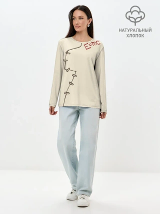 Лонгслив женский. Хлопок / Уравнение Эйнштейна