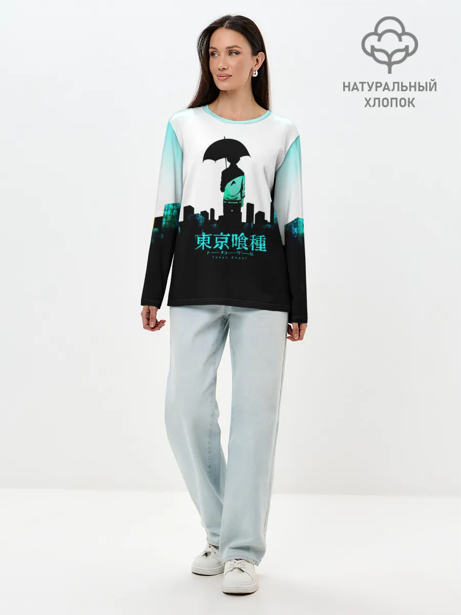 Лонгслив женский. Хлопок / Токийский гуль