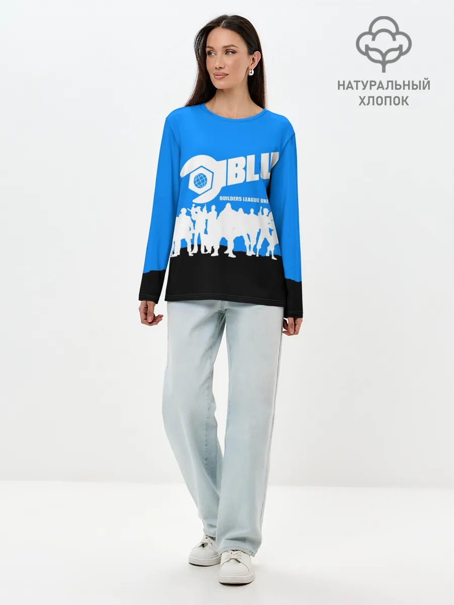 Лонгслив женский. Хлопок / TEAM FORTRESS 2 BLUE TEAM