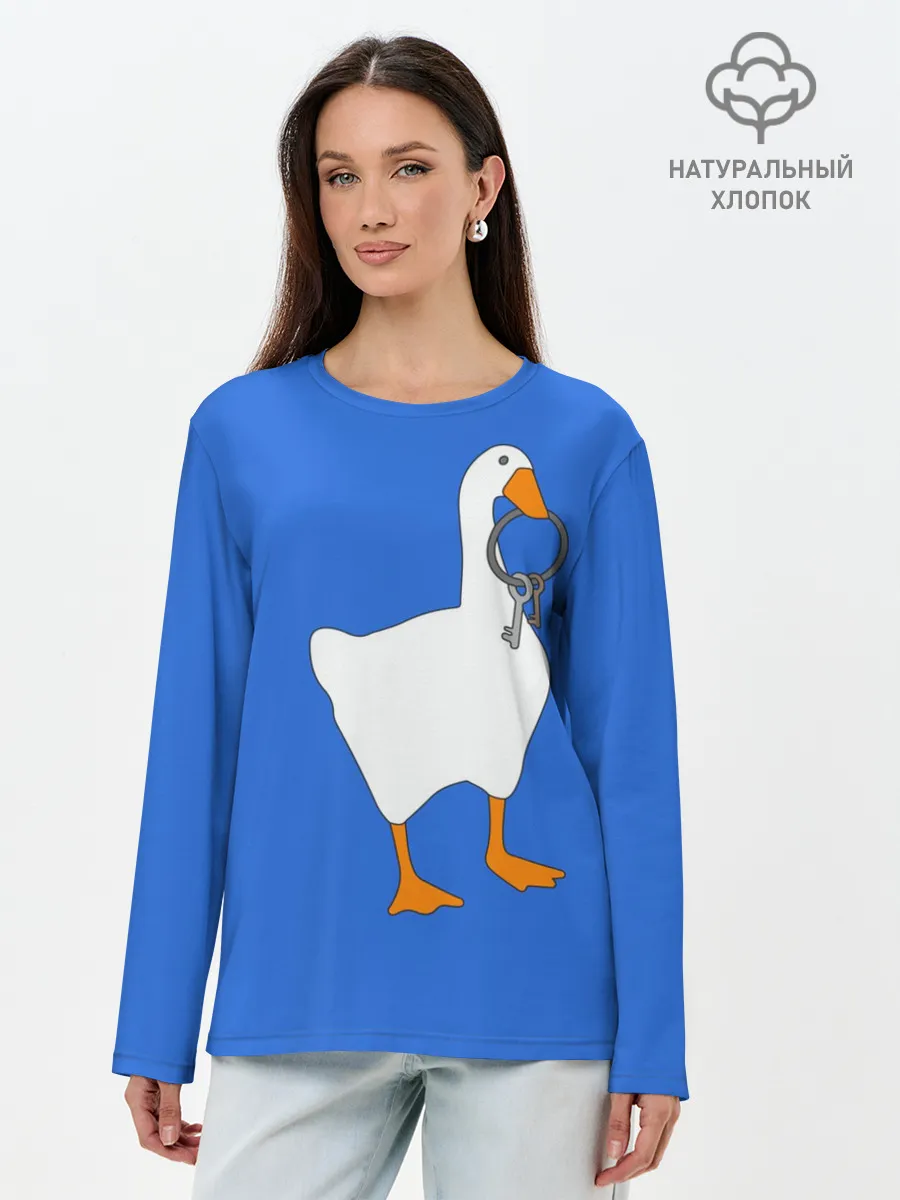 Лонгслив женский. Хлопок / Untitled Goose Game