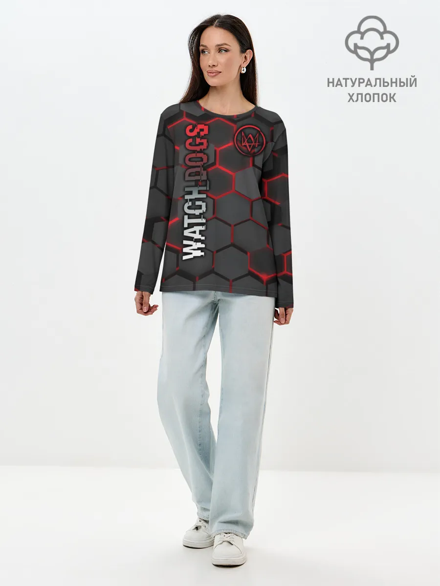 Лонгслив женский. Хлопок / WATCH DOGS