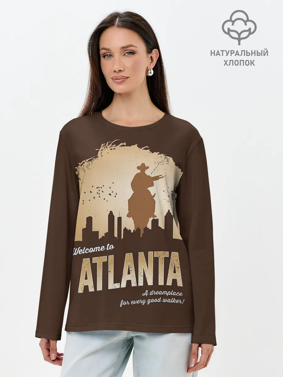 Лонгслив женский. Хлопок / Ходячие мертвецы