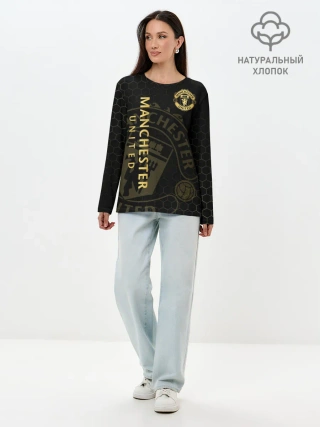 Лонгслив женский. Хлопок / Манчестер Юнайтед