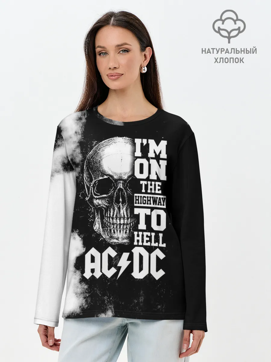 Лонгслив женский. Хлопок / AC/DC