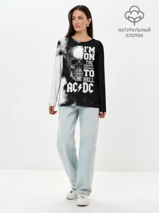 Лонгслив женский. Хлопок / AC/DC