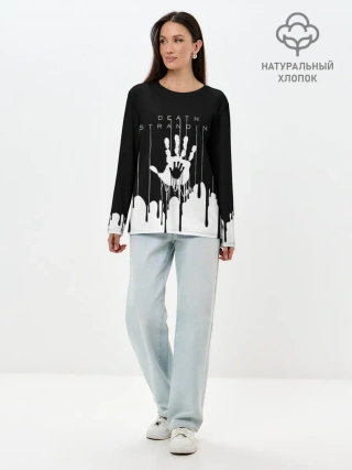 Лонгслив женский. Хлопок / DEATH STRANDING