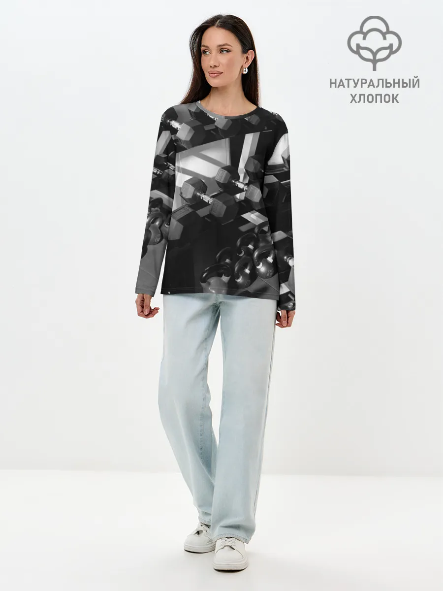 Лонгслив женский. Хлопок / Качалка