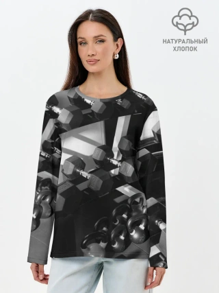 Лонгслив женский. Хлопок / Качалка